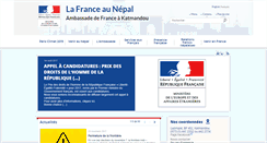Desktop Screenshot of ambafrance-np.org